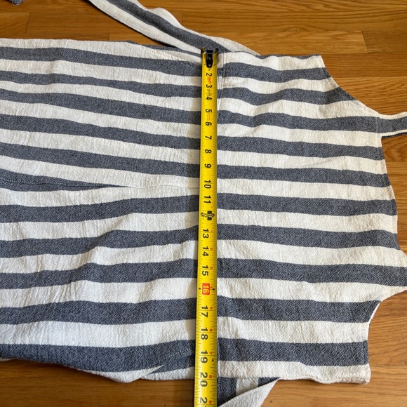 Birdwell Beach Britches Everyday Overalls Jumpsuit Striped Blue White Sz XL USA - Picture 12 of 15